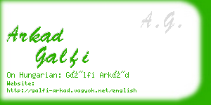 arkad galfi business card